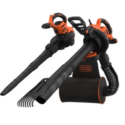 BLACK+DECKER - Aspirateur Souffleur Broyeur de feuilles filaire  3000 W  Volume daspiration  15 m3min  Capacit  72 L  2 tubes racloir amovible tuyau flexible et sac  dos 72L - BEBLV301