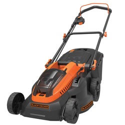 BLACK+DECKER - Tondeuse sans fil  36 V  2 x 25 Ah  38 cm  6 hauteurs rglables 20 30 40 50 60 et 70 mm  2 batteries - CLM3825L2
