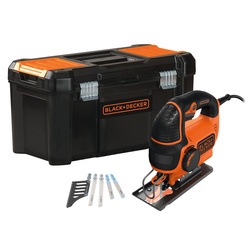 BLACK+DECKER - Scie sauteuse pendulaire filaire  620 W  4 positions de 225  45  90 mm dans le bois  8 mm dans lacier  3000 coursesmin  5 lames  Livre en boite  outils - KS901PEKA5