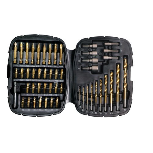 BLACK+DECKER - FR 50 Piece Metal Titanium Drilling  Screwdriving Bit Set - A7093