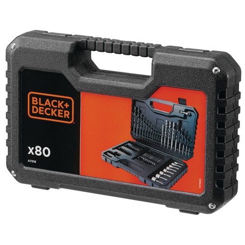 BLACK+DECKER - Coffret de peragevissage  80 pices  Livr en organiseur - A7219