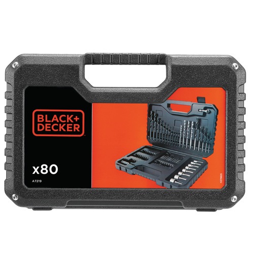 BLACK+DECKER - Coffret de peragevissage  80 pices  Livr en organiseur - A7219