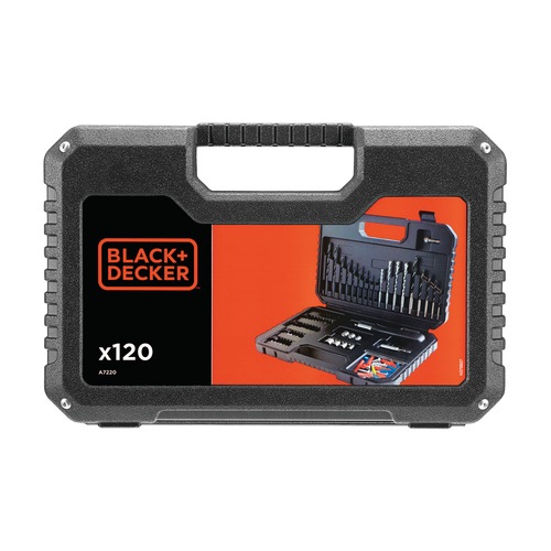 BLACK+DECKER - Coffret de peragevissage  120 pices  Livr en organiseur - A7220