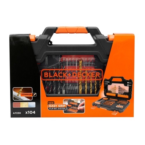 BLACK+DECKER - Easy Grip 104 Piece Drilling  Driving Set - A7230