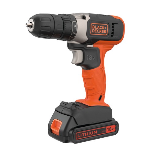BLACK+DECKER - 18V LithiumIon Drill Driver with 15Ah battery  400mA Charger - BCD001C1