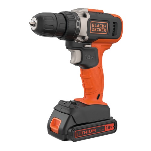 BLACK+DECKER - 18V Lithiumion 2 Speed Drill Driver with 2x 15Ah Batteries and 400mA Charger - BCD002C2K
