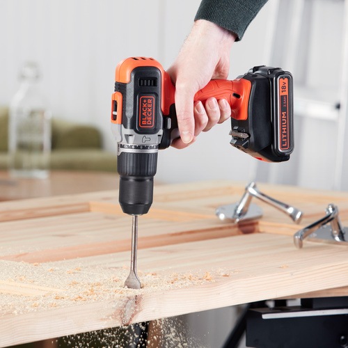 BLACK+DECKER - 18V Lithiumion 2 Speed Hammer Drill with 1x 20Ah  1x 40Ah Batteries and 1A Charger - BCD003MEM2K