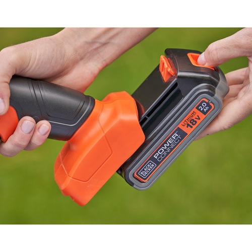 BLACK+DECKER - 18V Shear Shrubber with 2Ah Battery  1A Charger - BCSS18D1
