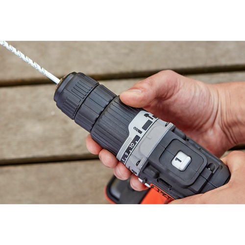 BLACK+DECKER - 12V USB Charging Cordless Hammer Drill with 15Ah Battery - BDCHD12S1