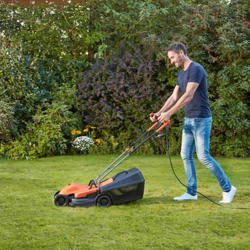 BLACK+DECKER - 32cm 1200W Mower  23cm 250W Strimmer Grass Trimmer - BEMW451GL2