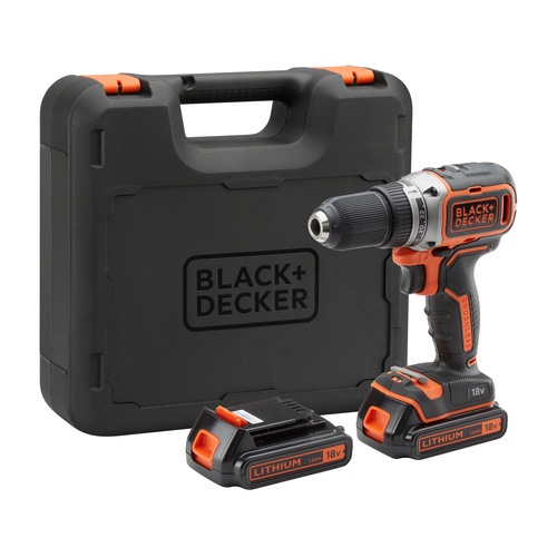 BLACK+DECKER - PerceuseVisseuse 18V  2 batteries   Chargeur rapide - BL186K1B