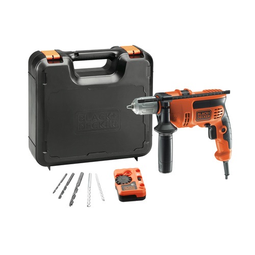 BLACK+DECKER - FR 710W Percussion Hammer Drill with 6 Accessories and Kitbox - CD714CRESKD