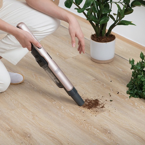 BLACK+DECKER - Aspirateur  main PHANTOM 12V  Moteur Brushless  2 Vitesses  Jusqu 35 AirWatts  Autonomie 24 min  Fourni avec Base de Charge - DVC320BRG