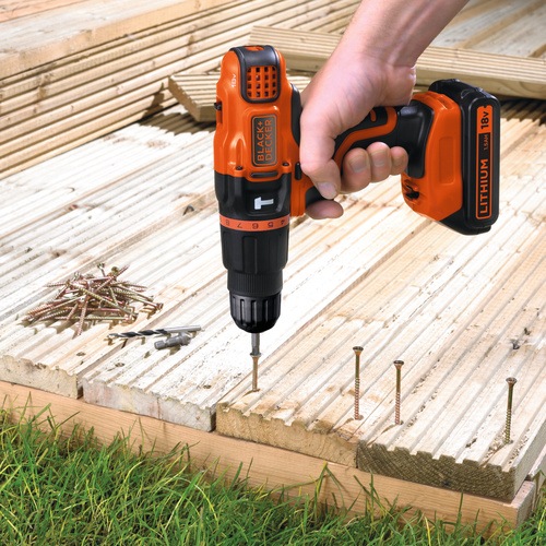 BLACK+DECKER - PerceuseVisseuse 18V  2 batteries - EGBL188KB
