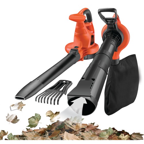 BLACK+DECKER - Aspirateur Souffleur Broyeur de feuilles filaire  3000 W  Volume daspiration  14 m3min  Capacit  50 L  4 accessoires - GW3050