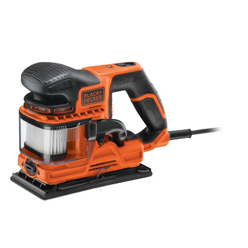 BLACK+DECKER - Ponceuse 13 feuille filaire  270 W  Plateau de 91 x 189 mm  Fixation autoagrippante  Vitesse jusqu 26 000 orbmin   dorbite  2 mm   6 abrasifs  Livre en coffret - KA330EKA