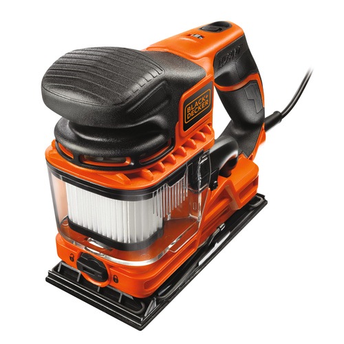 BLACK+DECKER - Ponceuse 13 feuille filaire  270 W  Plateau de 91 x 189 mm  Fixation autoagrippante  Vitesse jusqu 26 000 orbmin   dorbite  2 mm   6 abrasifs  Livre en coffret - KA330EKA