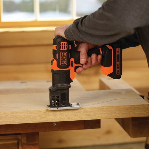BLACK+DECKER - 18V 15Ah Cordless Multievo Multi Tool and Charger with Drill Driver Jigsaw and Sander attachments in a Soft Bag - MT218S2A