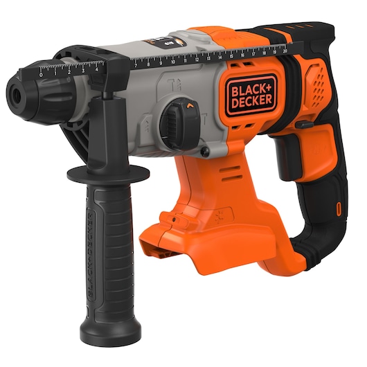 Perforateur SDS+ 18V - Perforation, perçage simple et burinage, 1,2J, 6650 cps/min, 1880 trs/min, capacité de perçage : béton 18mm/acier 13mm/bois 25mm - Sans batterie ni chargeur - BLACK+DECKER,  BCD900B-XJ