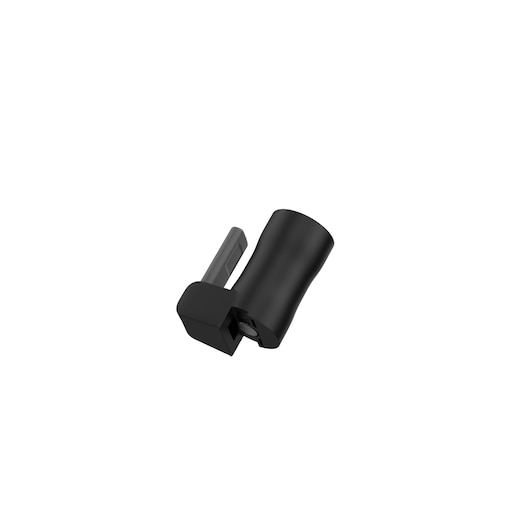 BLACKDECKER BCKM1016KSB black plastic accessory with cylindrical body, shown angled on white background.