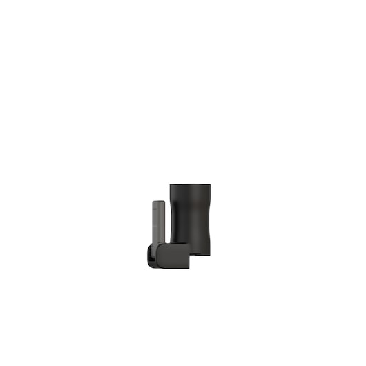 Side view photo of BLACKDECKER BCKM1016KSB black compact photography accessory on white background.