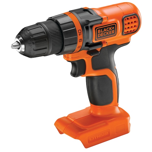 Perceuse visseuse 18V - Mandrin 10 mm, 650 trs/min, 28 Nm, capacité de perçage bois 25 mm/acier 10 mm - Sans batterie ni chargeur - BLACK+DECKER,  BDCDD18N-XJ