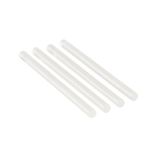 BLACKDECKER BDCGG12S1 clear glue sticks, set of four, photographed on white background, accessory for glue guns.