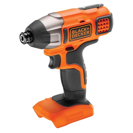 Visseuse à chocs 18V - 155Nm, vitesse variable 3000 trs/min, porte-outil hexagonal 6,35 mm - 1 embout de vissage, Sans batterie ni chargeur - BLACK+DECKER, BDCIM18N-XJ