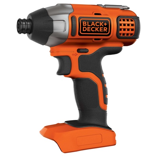 Visseuse à chocs 18V - 155Nm, vitesse variable 3000 trs/min, porte-outil hexagonal 6,35 mm - 1 embout de vissage, Sans batterie ni chargeur - BLACK+DECKER, BDCIM18N-XJ