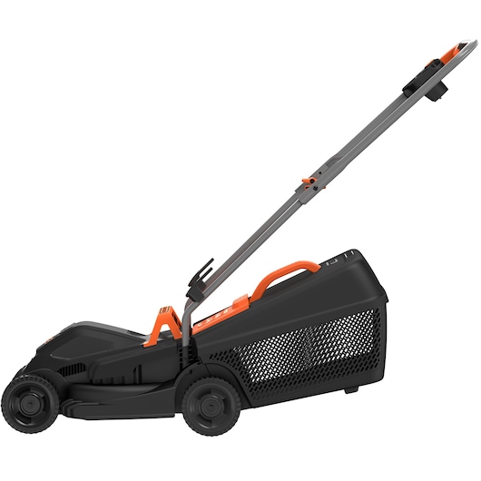 Tondeuse 32 cm 1000W - Transmission E-Drive pour efficacité constante, système Edgemax pour coupe parfaite jusqu'aux bords, 3 hauteurs de tonte 23/43/63mm, bol collecteur 30L - BLACK+DECKER, BEMW351-QS