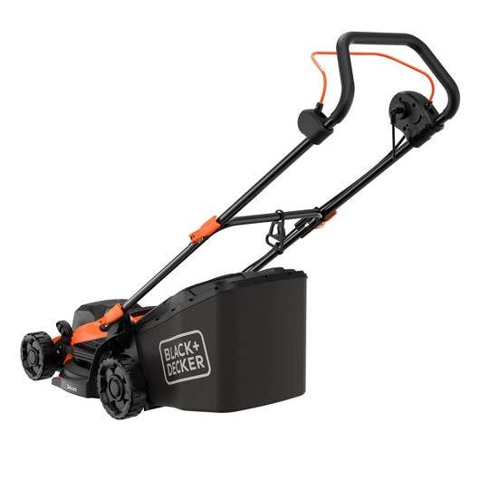 BLACK+DECKER BEMWP340 34cm 1400W Corded Mower 3/4 away view