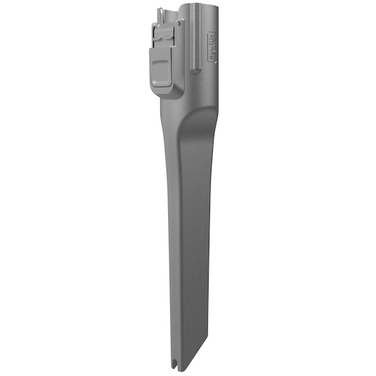 BLACK+DECKER BHFEV182B vacuum cleaner crevice tool accessory, gray, right-side angle, white background.