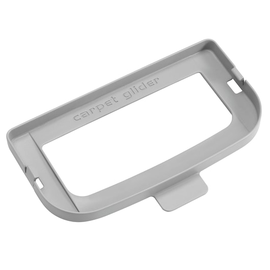 BLACKDECKER BHSM1615DSG grey carpet glider accessory, rectangular shape, angled on white background.