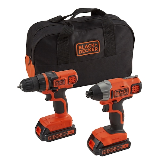 Lot 18V - Perceuse sans fil + Visseuse à impact - LITHIUM