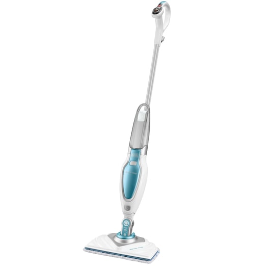 Balai vapeur avec tête delta - 1600 W - 4 accessoires - 99,9% des bactéries et germes tués sans produit chimique - Temps de chauffe : 15 s - 460 ml  - BLACK+DECKER, FSM1630-QS