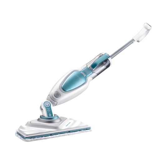 Balai vapeur avec tête delta - 1600W - 5 accessoires - 99,9% des bactéries et germes tués sans produit chimique -  Temps de chauffe: 15 s - 460 ml - BLACK+DECKER, FSM1640-QS