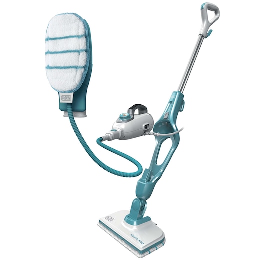 Balai vapeur avec nettoyeur à main Gant SteaMitt™ filaire - 1300W - Réservoir : 500 ml - Temps de chauffe : 15 s - Longueur du câble : 6 m - 10 accessoires Gant détachable