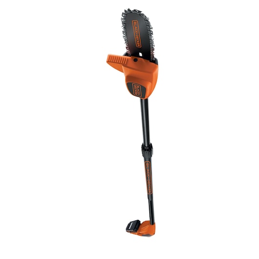 Coupe-branches 20 cm 18V - Tendeur de chaîne à clé, coupe 130 branches de 3,5 cm de diamètre par charge, manche extensible 1,74-2,92m - 1 chaîne chromée anti-rebond, 1 batterie 18V 2Ah - BLACK+DECKER, GPC1820L20-QW
